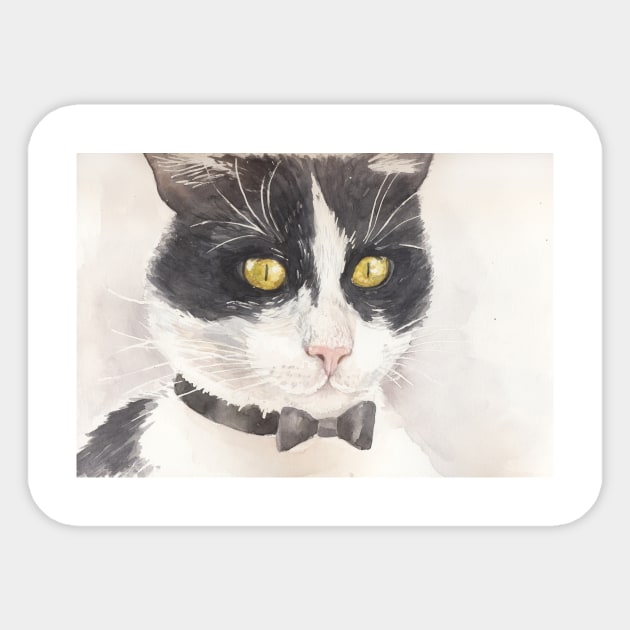 Tuxedo cat Sticker by katerinamk